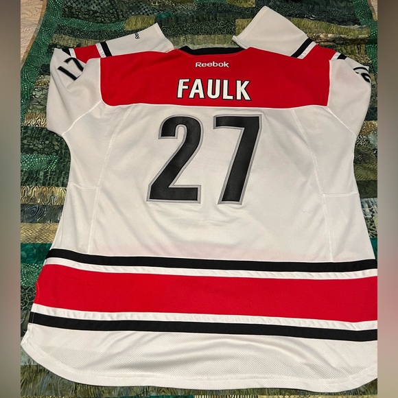 Vintage Reebok Carolina Hurricanes Hockey Jersey. Justin Faulk #27 EUC RARE - Picture 2 of 8